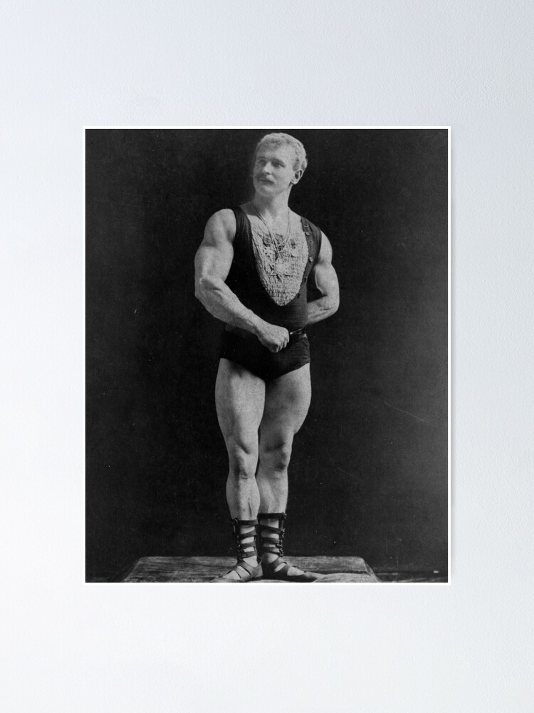 Vintage Bodybuilding Sandow Pose  Poster for Sale by knightsydesign