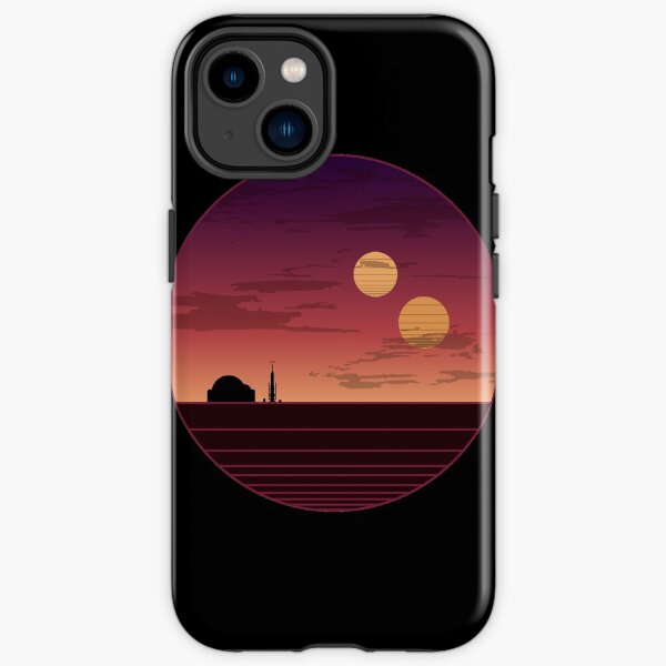 Le coucher de soleil binaire Coque antichoc iPhone