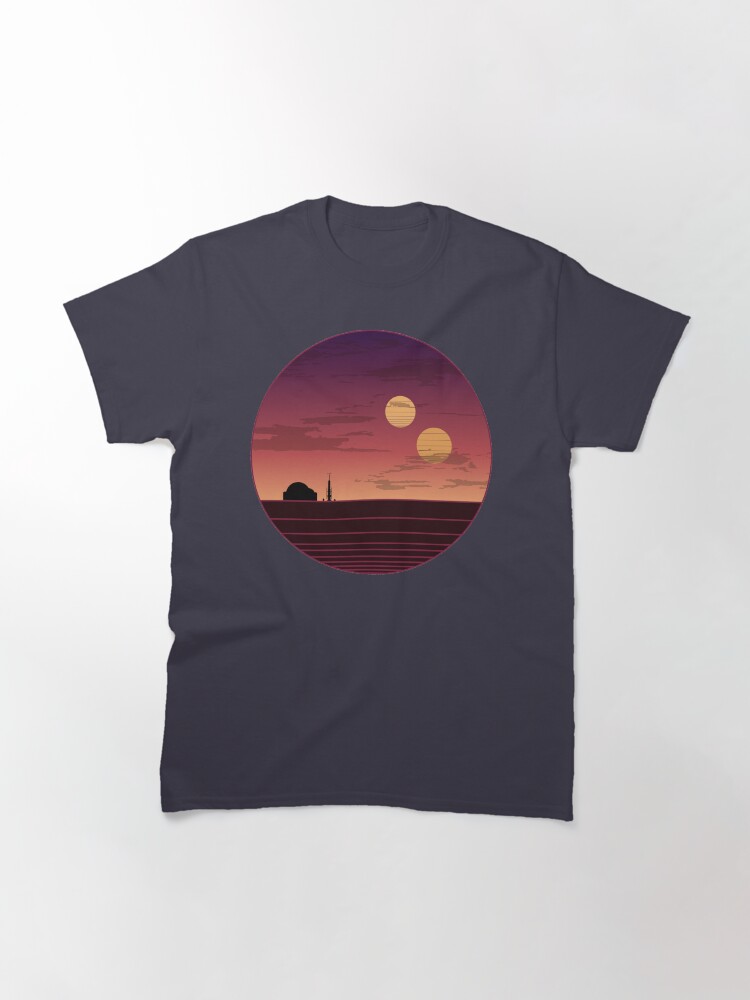 Alternate view of The Binary Sunset Classic T-Shirt