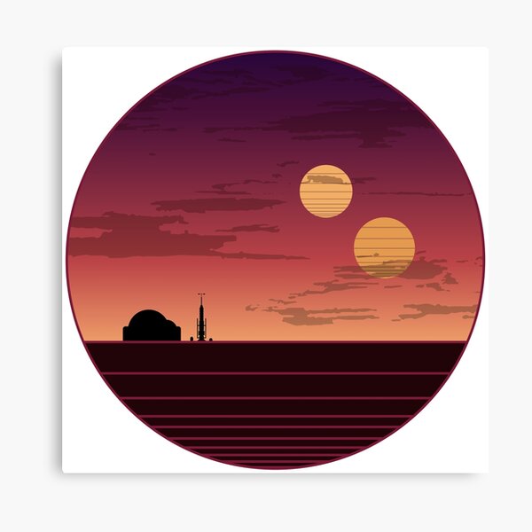 The Binary Sunset Canvas Print
