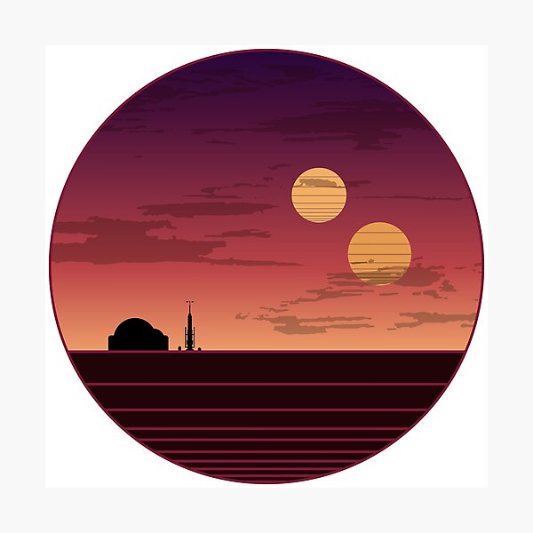 The Binary Sunset Photographic Print