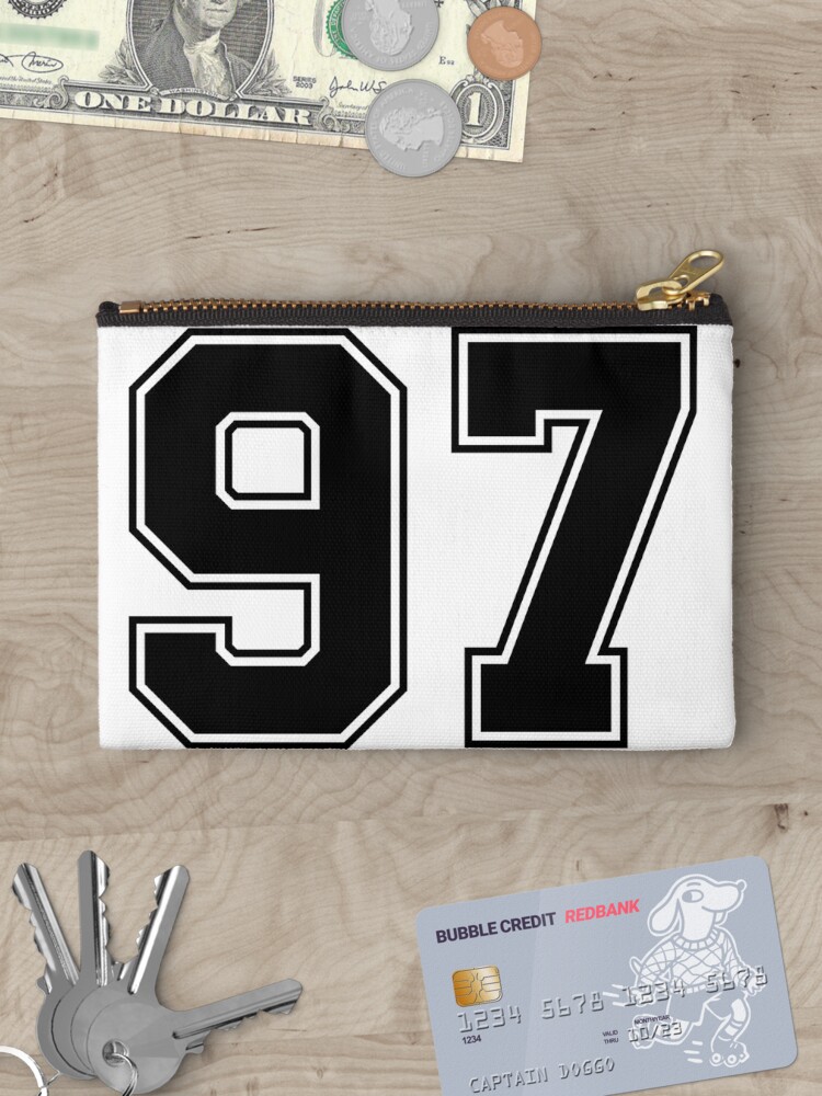 97 American Football Classic Vintage Sport Jersey Number in black number on  white background for american football, baseball or basketball Essential T- Shirt for Sale by Marcin Adrian