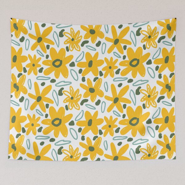 Item preview, "Happy Yellow Flower Field", pattern designed and sold by Sofi Naydenova.