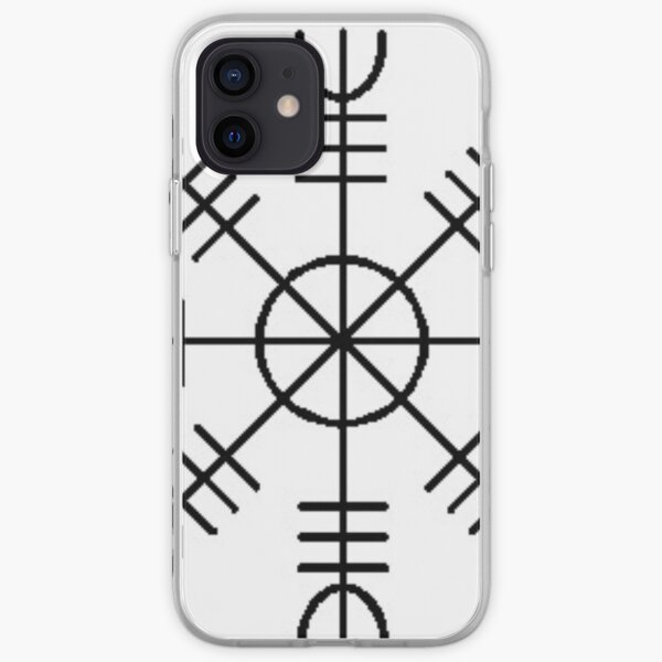 Helm of Awe, Text, Line, Font, cross, illustration, art, christmas, decoration, design, vector, symbol, abstract iPhone Soft Case
