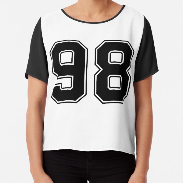 98 American Football Classic Vintage Sport Jersey Number in black number on  white background for american football, baseball or basketball Sticker for  Sale by Marcin Adrian