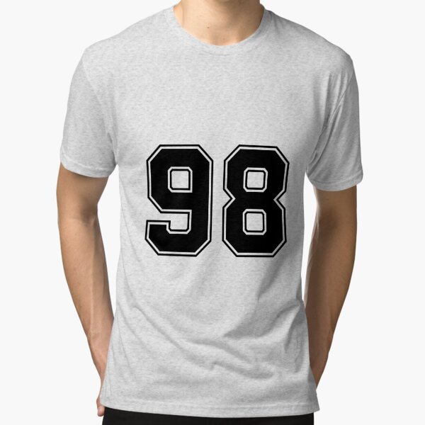 98 American Football Classic Vintage Sport Jersey Number in black number on  white background for american football, baseball or basketball Sticker for  Sale by Marcin Adrian