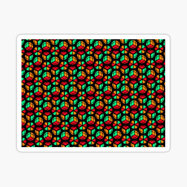 Vista previa del artículo con la obra «Flores y mármoles hechos de cubos mágicos.», diseñado y vendido por weavernap.