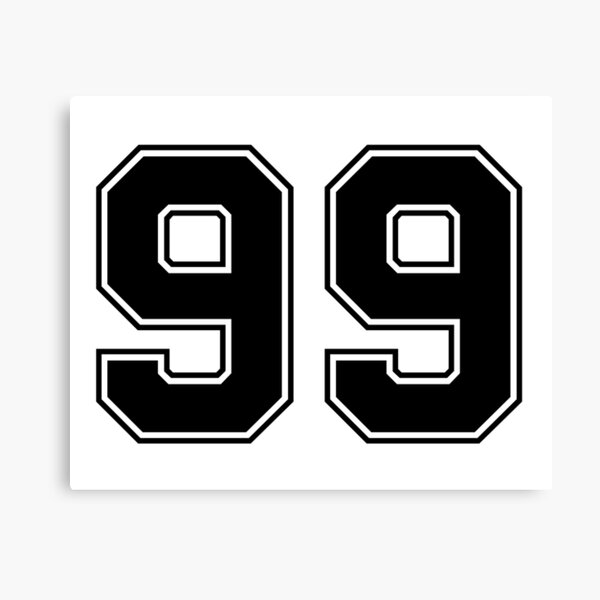 99 american football classic vintage sport jersey number in black