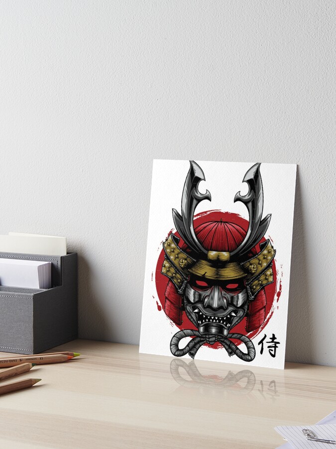 Red samurai Art Board Print for Sale by zanyxy
