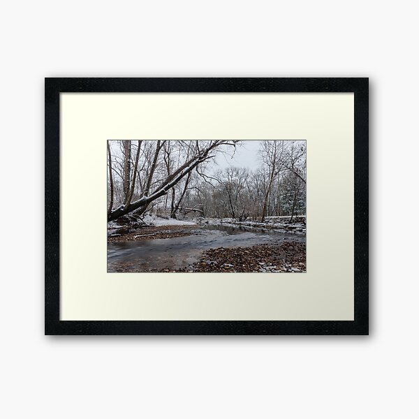 At Finley River In Winter Framed Art Print