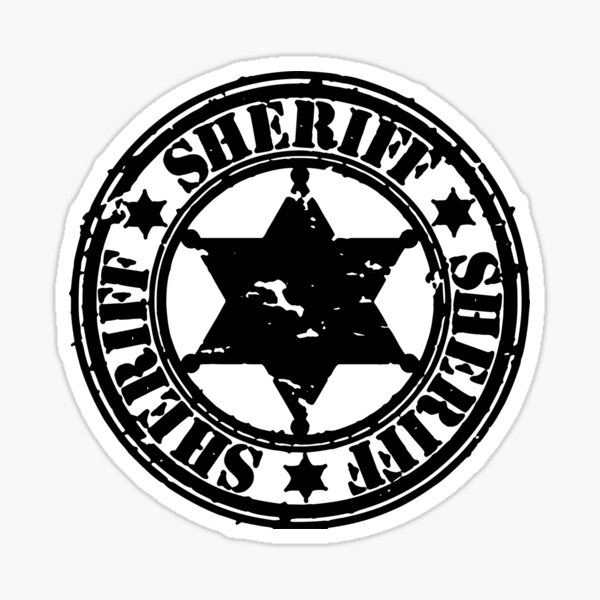 Sheriff Star Stickers for Sale