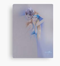 "Der Traum" Pastel Pencil Artwork Metal Print