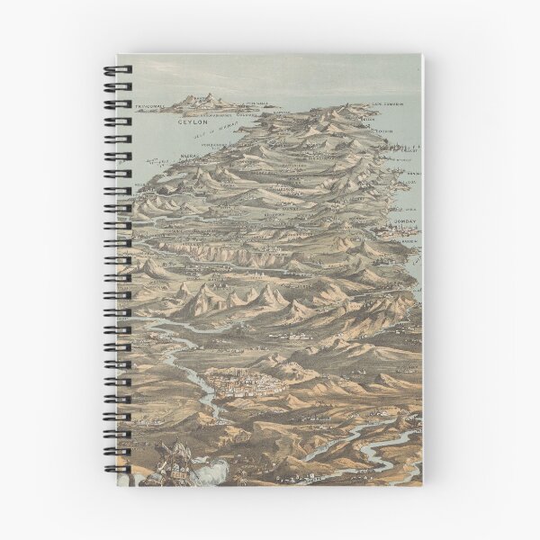 Item preview, Vintage Pictorial Map of India from Himalayas (1857) designed and sold by BravuraMedia.