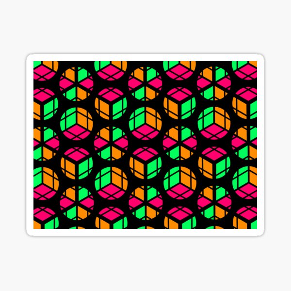 Vista previa del artículo con la obra «Burbujas hexagonales y cubos lisos», diseñado y vendido por weavernap.