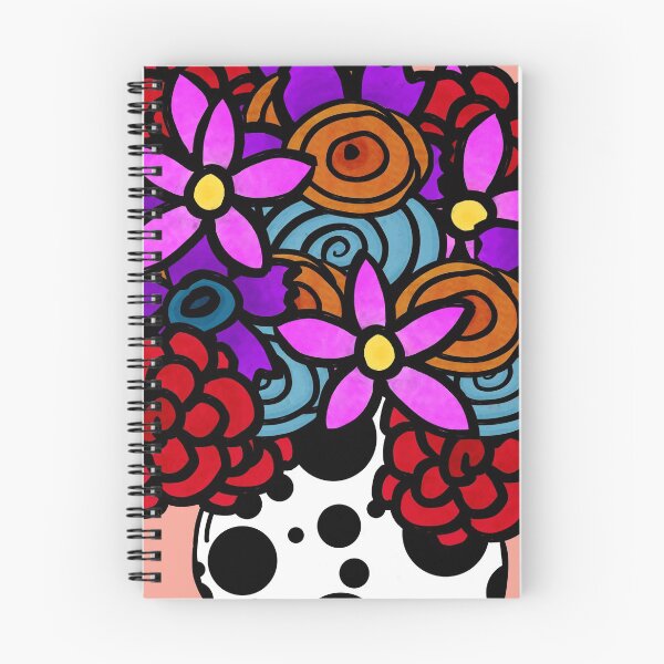 Item preview, Polka Vase with Overflowing Flowers  designed and sold by TangleBoBangle.