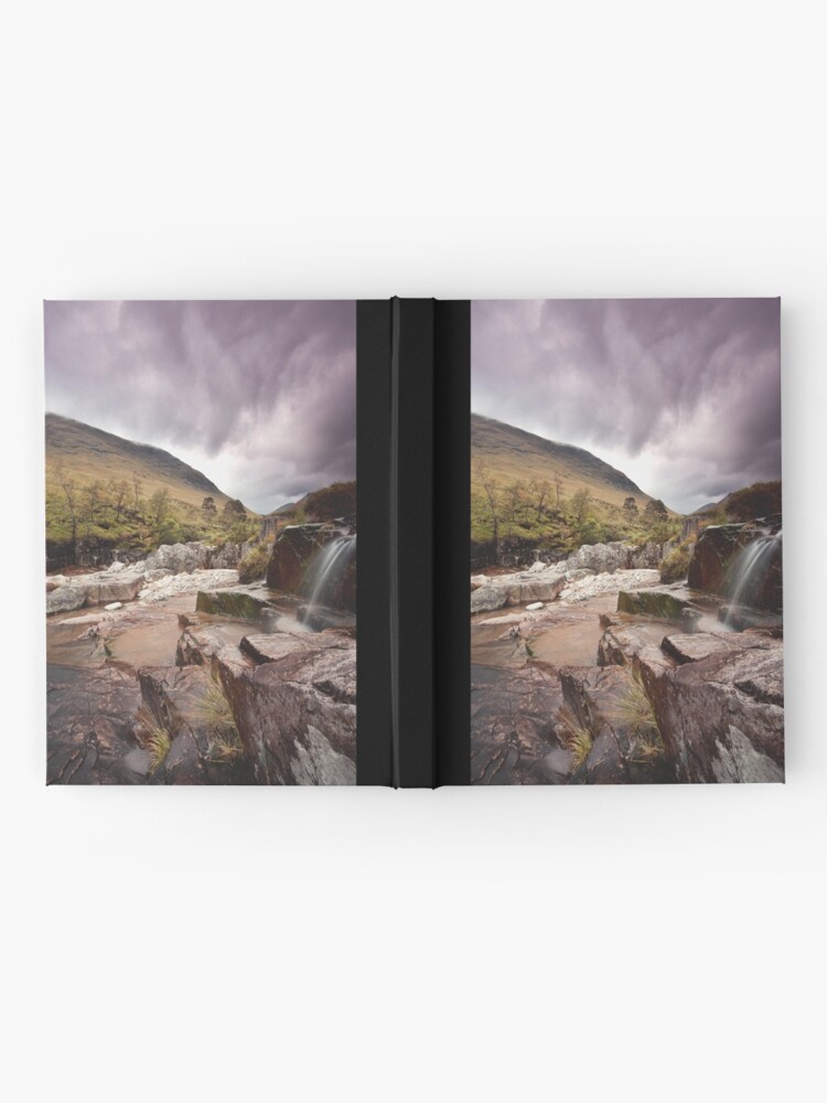 Alternate view of Glen Etive waterfall Hardcover Journal