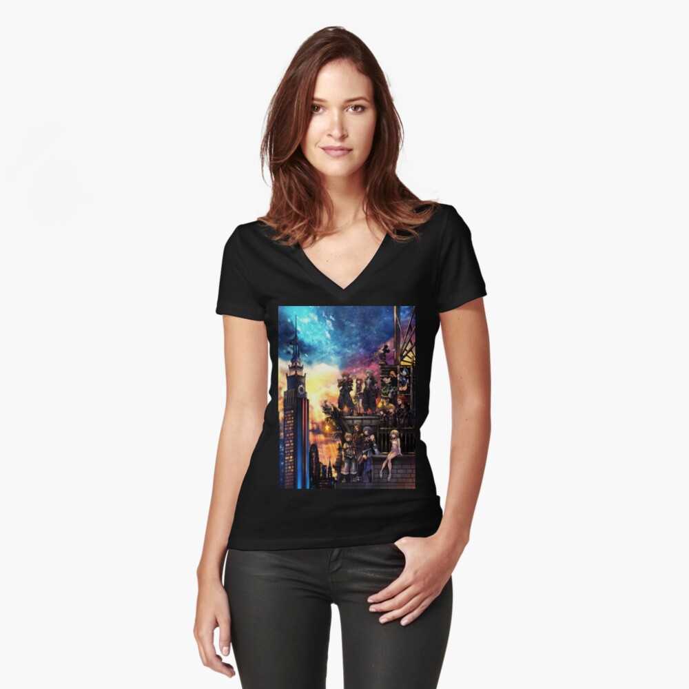 Vista previa del artículo con la obra «Camiseta entallada de cuello en V», diseñado y vendido por cluper.
