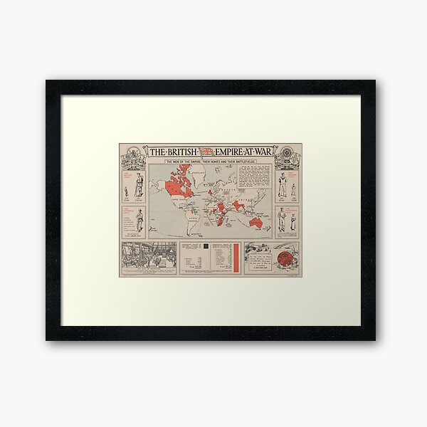 Item preview, Vintage British Empire World Map (1916) designed and sold by BravuraMedia.