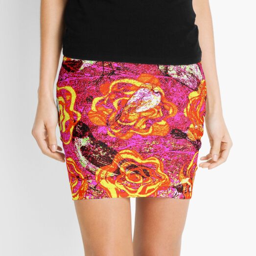 Psychedelic Pink Pop Mini Skirt