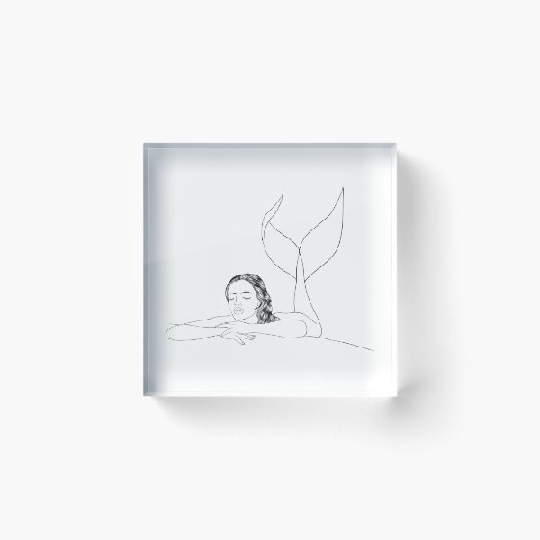 Aperçu de l'œuvre Dessin au trait Sirène créée et vendue par Elizabeth Weglein.
