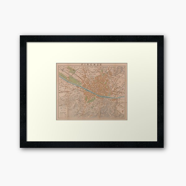 Item preview, Vintage Map of Florence Italy (1910) designed and sold by BravuraMedia.