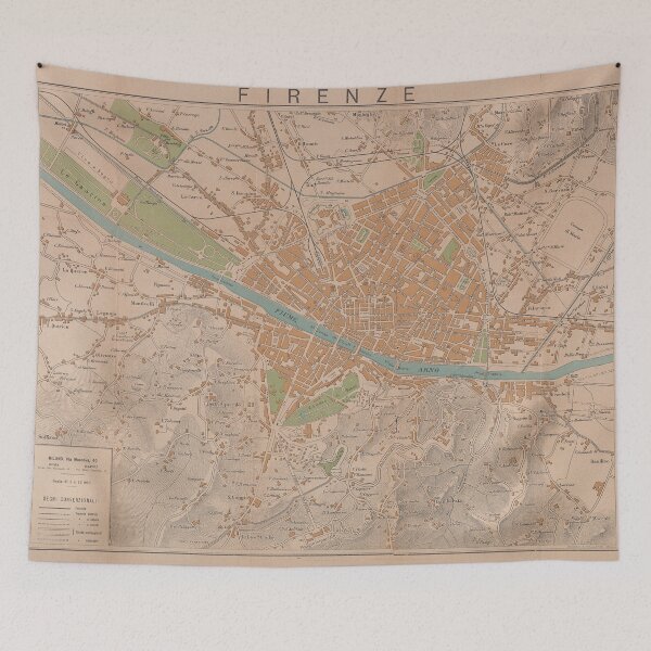Item preview, Vintage Map of Florence Italy (1910) designed and sold by BravuraMedia.