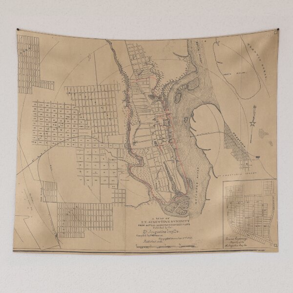 Item preview, Vintage Map of St Augustine FL (1888) designed and sold by BravuraMedia.
