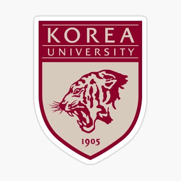 Logotipo de la Universidad de Corea (Coreano / Hangul / Kpop) Pegatina