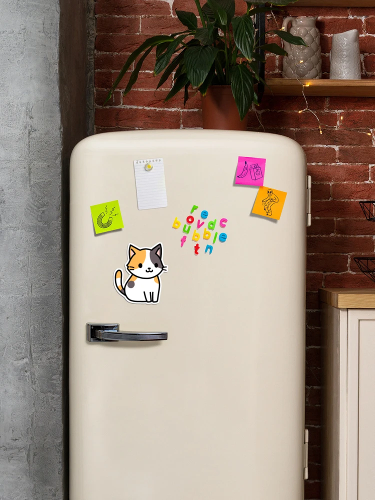 Magnete da frigo gatto calico kawaii in uscita • Tanuki Store