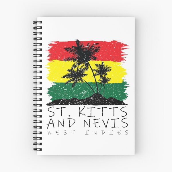 Item preview, St. Kitts and Nevis National Colours in Background of Palm silhouette designed and sold by IdentiTee Studios.