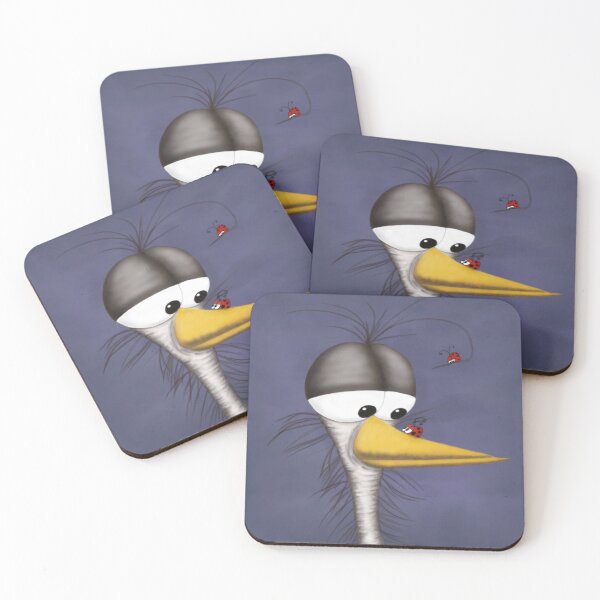Item preview, Ernie The Egret And Ladybugs designed and sold by OneArtsyMomma.
