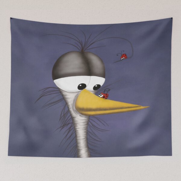 Item preview, Ernie The Egret And Ladybugs designed and sold by OneArtsyMomma.