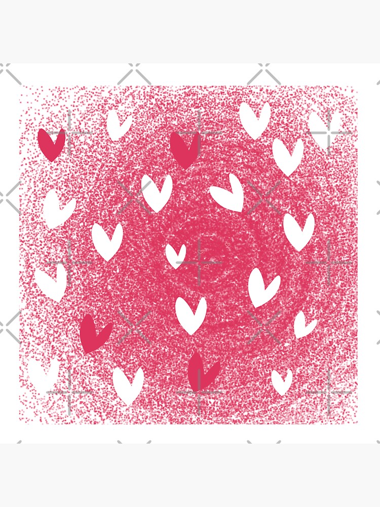 Pink And White Hearts Sticker For Sale By Kittycat1974 Redbubble 