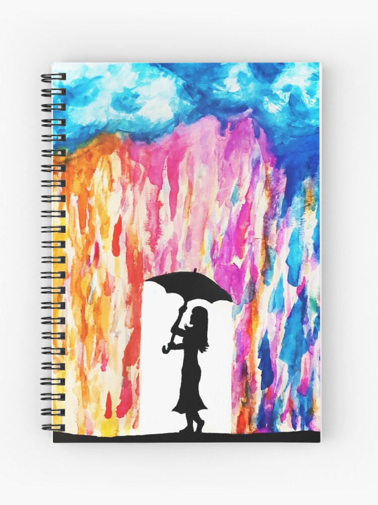 Drawing Of A Little Girl With Umbrella