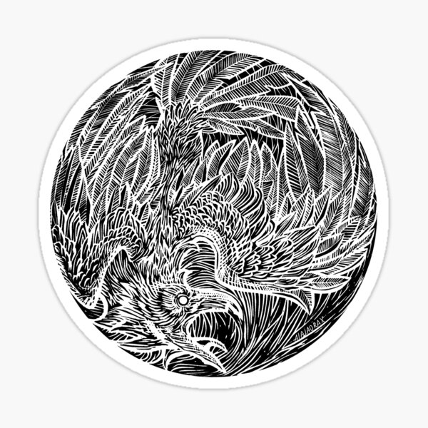 Circle of ravens Sticker