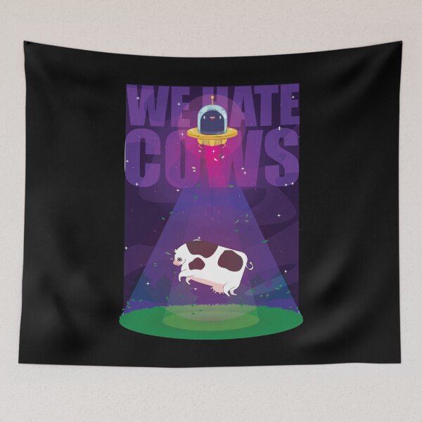 Item preview, UFO We Hate Cows TShirt Gift designed and sold by alexngn.