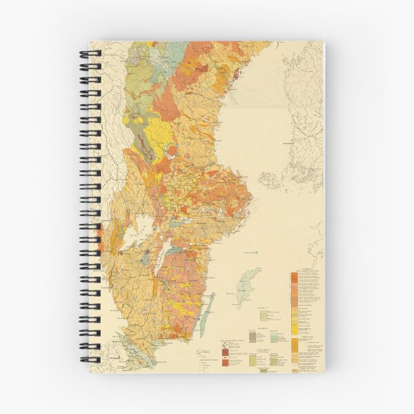 Item preview, Vintage Geological Map of Sweden (1910) designed and sold by BravuraMedia.
