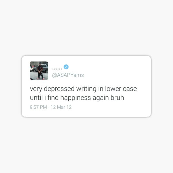 Artikel-Vorschau von So schnell wie möglich Yams Tweet Depressed, designt und verkauft von KidCakess.