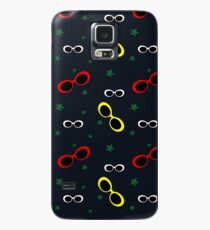 Nineties Oval sunglasses on slate blue Case/Skin for Samsung Galaxy