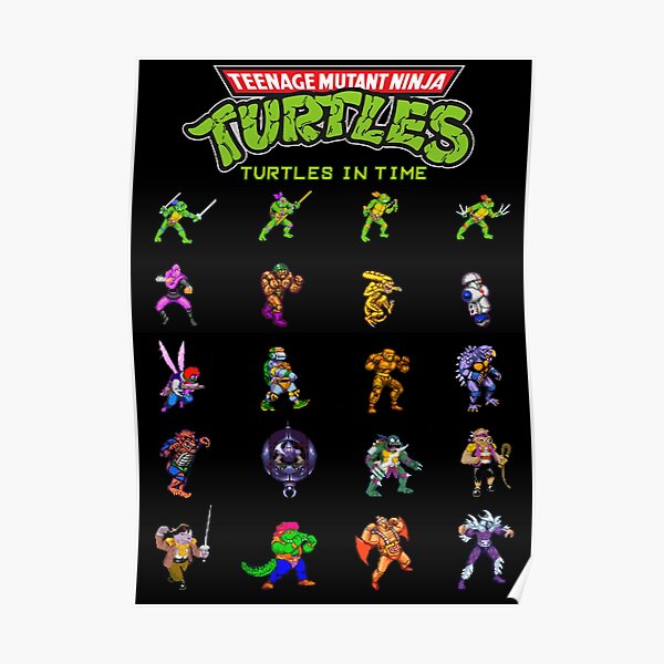tmnt 4 turtles in time poster tmnt 4 turtles in time poster