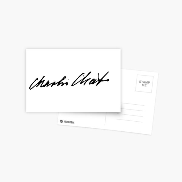 Signature of Charlie Chaplin Postcard