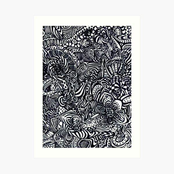 Abstract Flowers Art Print