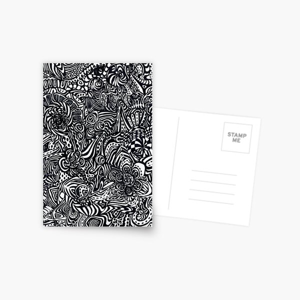 Abstract Flowers Postcard