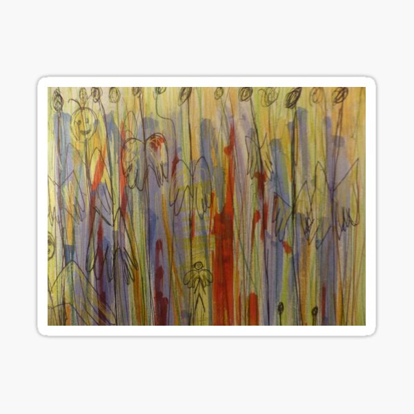 Anges ordinaires - peinture - aquarelle Sticker