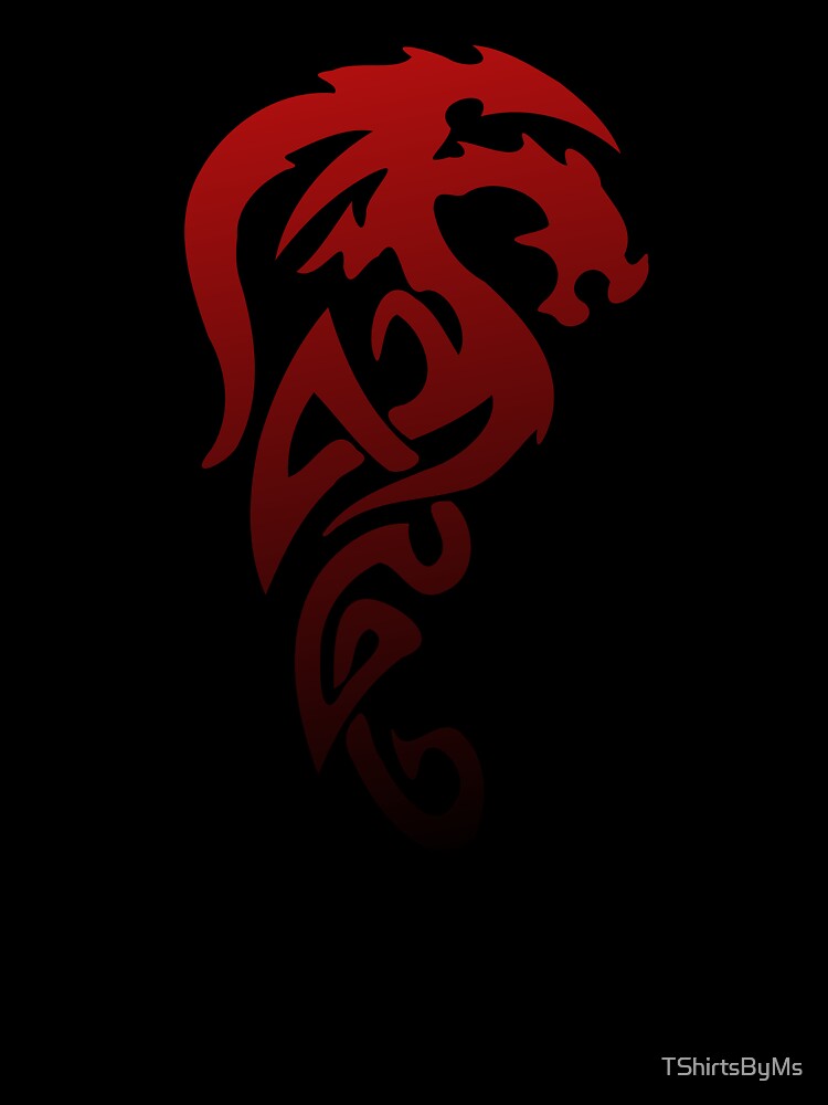 Dragon Dragon Drake Tribal Gradient Kids T Shirt By Tshirtsbyms Redbubble - yin yang baby dragon tribal tattoo roblox