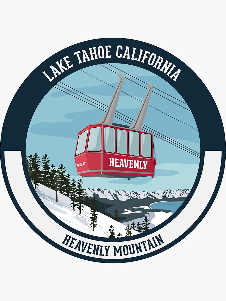 Skiing Snowboarding Lake Tahoe Mountain Sports Heavenly Ski Sticker 