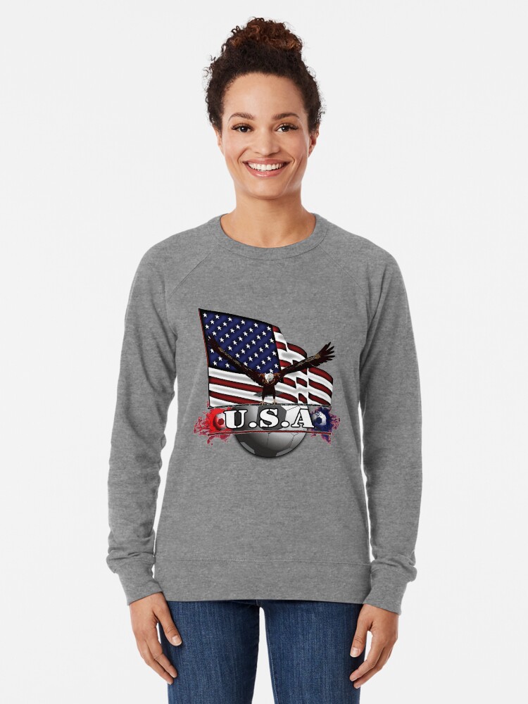 Alternate view of USA Soccer with Eagle & Flag Lightweight Sweatshirt