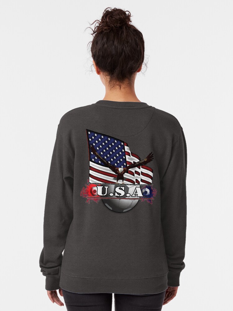 Alternate view of USA Soccer with Eagle & Flag Pullover Sweatshirt