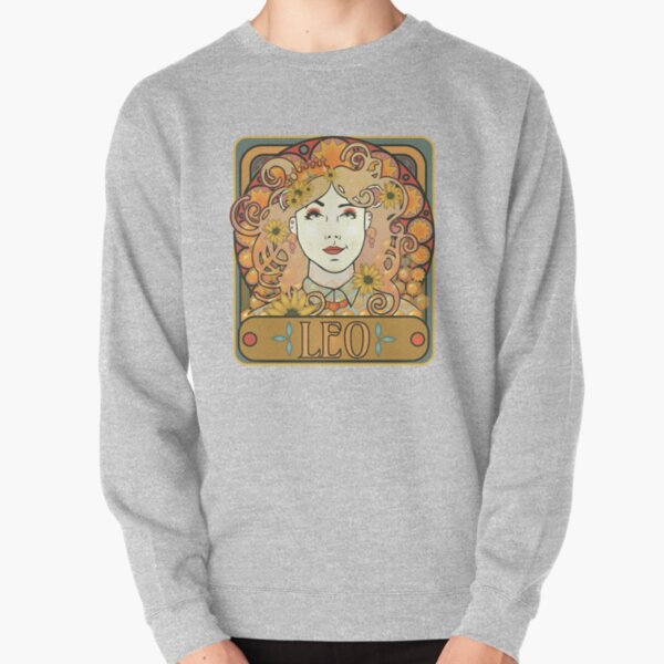 Modern Art Nouveau Horoscopses- Leo Pullover Sweatshirt