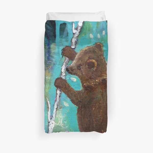 Spirit Cub Finds the Honey Duvet Cover